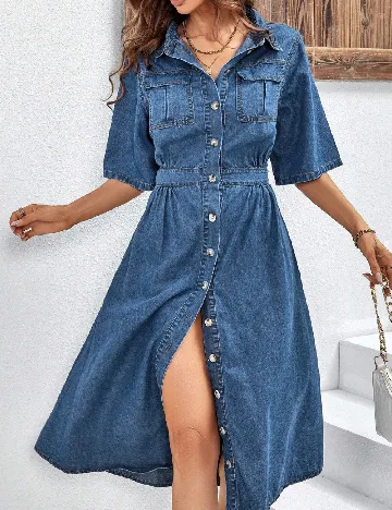 Rochie medie SHEIN, albastru