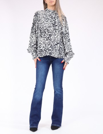 Bluza Vero Moda, alb/negru
