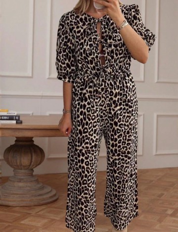 Salopeta SHEIN CURVE, animal print