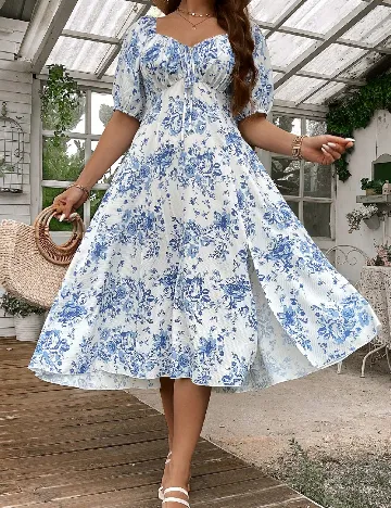 Rochie medie SHEIN CURVE, alb