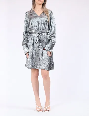 Rochie scurta Only, argintiu