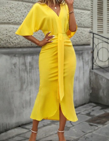 Rochie medie SHEIN, galben