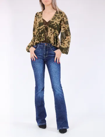 Bluza Only, maro/verde