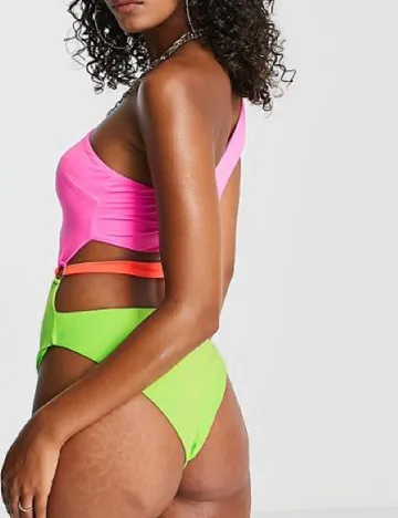 Costum de baie ASOS, roz/verde
