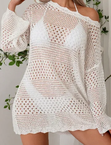Rochie de plaja SHEIN, alb