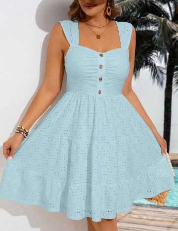 Rochie scurta SHEIN CURVE, albastru