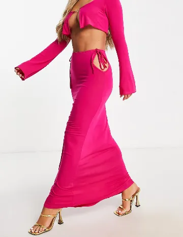 Fusta de plaja ASOS, roz