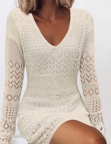 Rochie de plaja SHEIN, crem