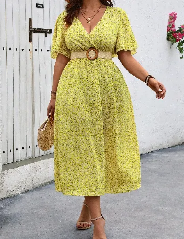 Rochie lunga SHEIN CURVE, galben
