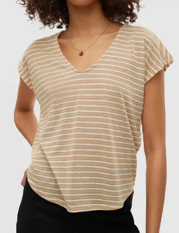 Tricou Vero Moda, crem