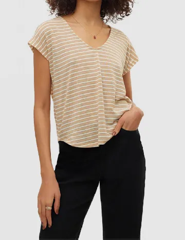 Tricou Vero Moda, crem