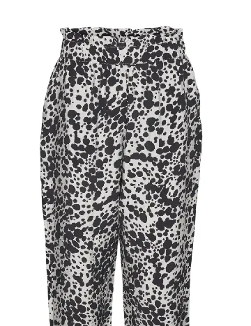 Pantaloni Vero Moda, bej/negru