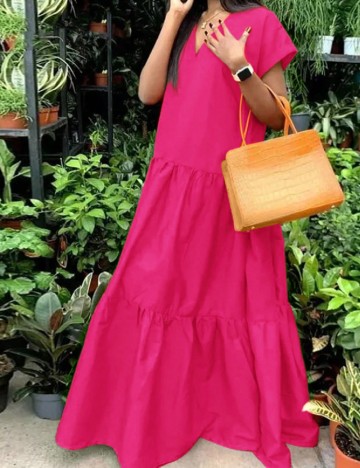 Rochie lunga SHEIN CURVE, roz
