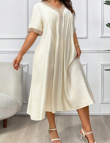 Rochie medie SHEIN CURVE, crem
