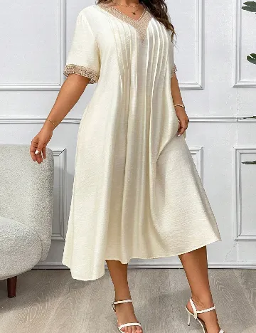 Rochie medie SHEIN CURVE, crem
