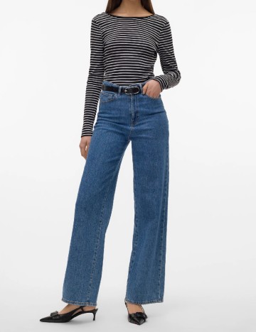 Bluza Vero Moda, alb/negru