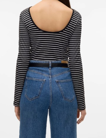 Bluza Vero Moda, alb/negru