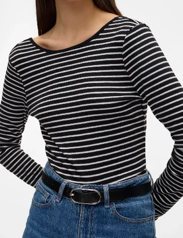 Bluza Vero Moda, alb/negru