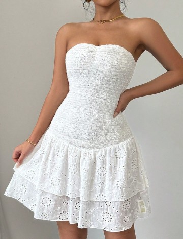 Rochie scurta SHEIN, alb