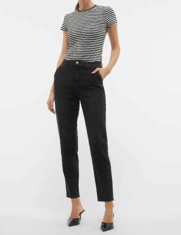 Tricou Vero Moda, alb/negru