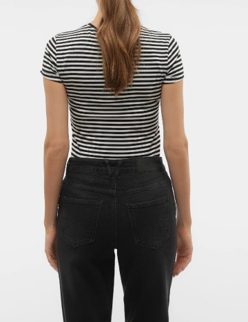 Tricou Vero Moda, alb/negru