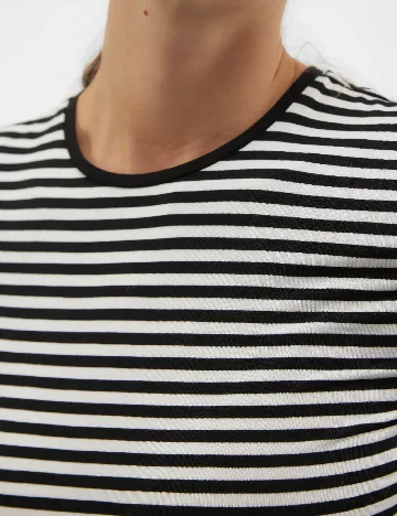 Tricou Vero Moda, alb/negru
