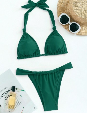 Costum de baie SHEIN, verde