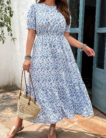 Rochie lunga SHEIN CURVE, albastru