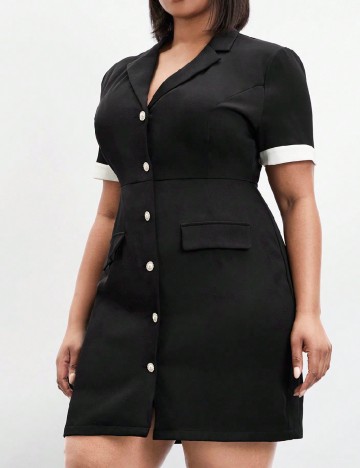 Rochie scurta SHEIN CURVE, negru