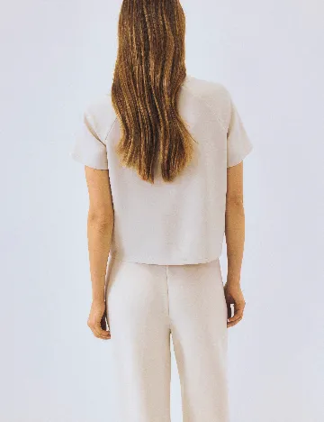 Tricou Reserved, crem