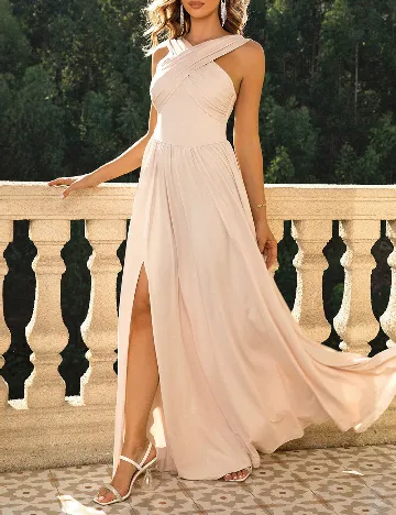Rochie lunga SHEIN, crem