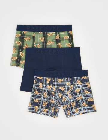 Set Boxeri 3 bucati Reserved, mix culori