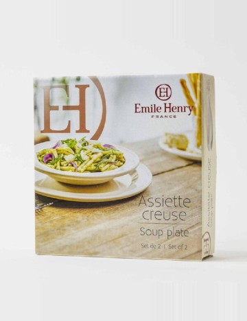 Set farfurii 2 bucati Emile Henry, crem