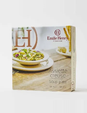 Set farfurii 2 bucati Emile Henry, crem