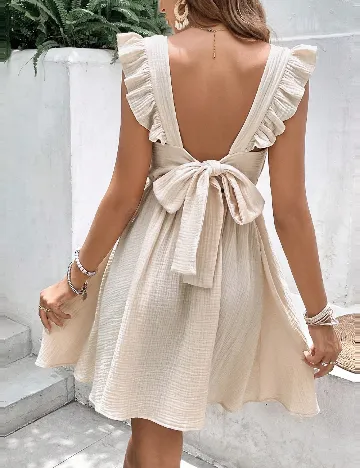 Rochie scurta SHEIN, crem