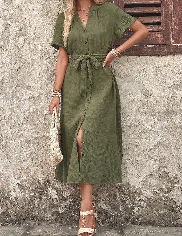 Rochie medie Emery Rose, verde