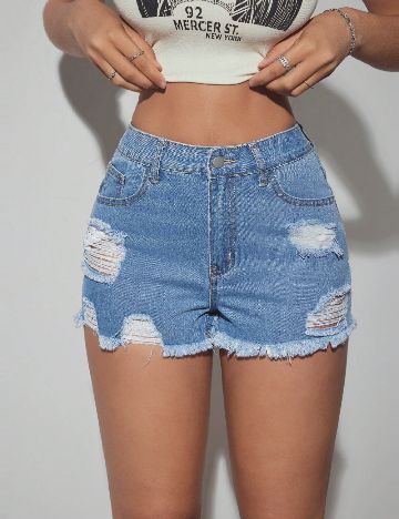 Pantaloni scurti SHEIN, albastru