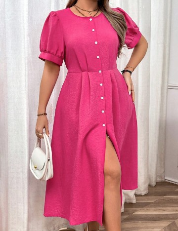 Rochie medie SHEIN CURVE, roz