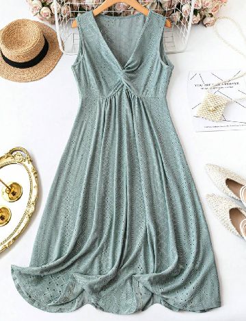 Rochie scurta SHEIN CURVE, verde