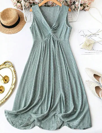 Rochie scurta SHEIN CURVE, verde
