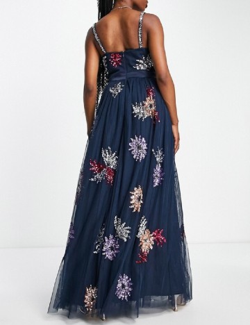 Rochie lunga Maya Deluxe, bleumarin