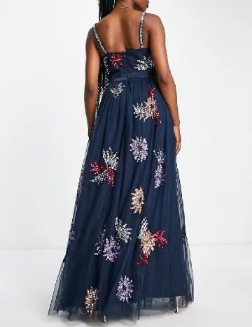 Rochie lunga Maya Deluxe, bleumarin