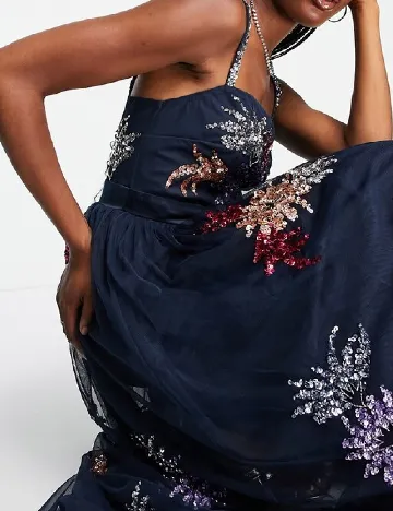 Rochie lunga Maya Deluxe, bleumarin