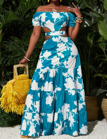 Rochie lunga SHEIN, albastru