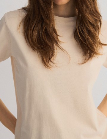 Tricou Reserved, crem