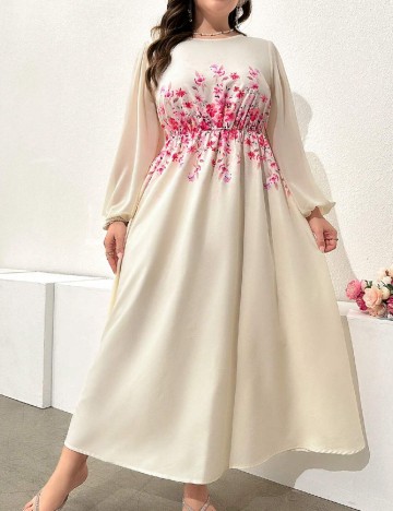 Rochie lunga SHEIN CURVE, crem