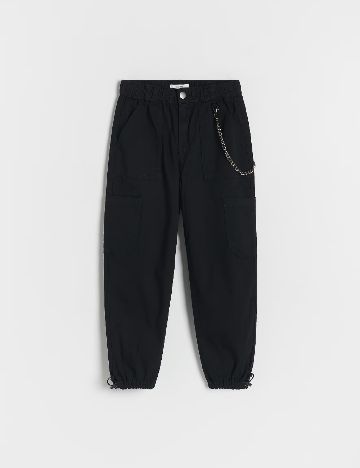 Pantaloni Reserved, negru