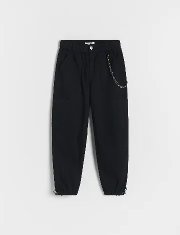 Pantaloni Reserved, negru