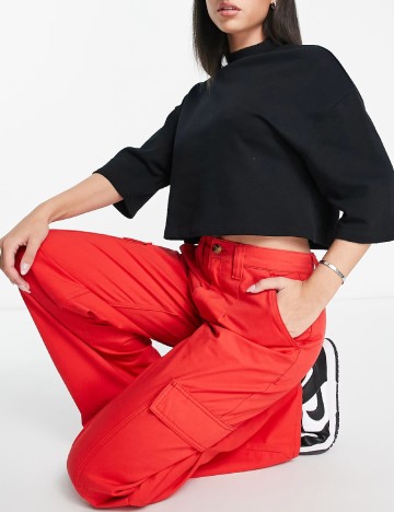 Pantaloni ASOS, rosu