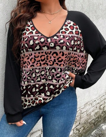 Bluza SHEIN CURVE, negru